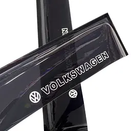 Дефлектори вікон ветровики Volkswagen Crafter 2006-2015 2006-2015 По Двері Скотч 3M Voron Glass - мініатюра 3