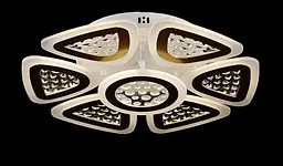 Люстра стельова LED Splendid Ray LK39866/6+1, 210W, білий/золотий, сучасний стиль з пультом, димер