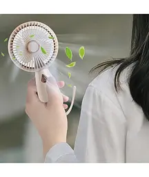 Вентилятор ручний акумуляторний Mini Fan ZB103 Персиковий - мініатюра 3