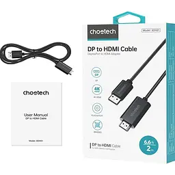 Кабель Choetech HDMI-HDMI V 2.1 2 м (XDH01-BK) - мініатюра 10