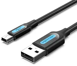 Кабель Vention USB to MiniUSB 2.0 5pin PVC Round 1.5 m Black (COMBG)