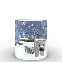 Кухоль GeekLand Minecraft Майнкрафт ведмедики MС.02.029 330 мл білий - мініатюра 3