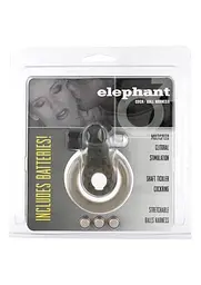 Подвійне віброкільце зі слоником Seven Creations Cock Ball Ring Elephant, 9х1.5 см (чорний) - мініатюра 2