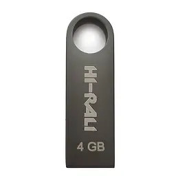 Флеш накопичувач USB 4Gb Hi-Rali Shuttle, чорний, USB 2.0 (HI-4GBSHBK)