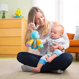 М'яка іграшка-підвіска Lamaze Восьминіг з пищалкою та дзеркальцем (L27514) - мініатюра 3