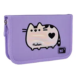 Шкільний пенал твердий одинарний з двома клапанами Yes Pusheen Shiny HP-04
