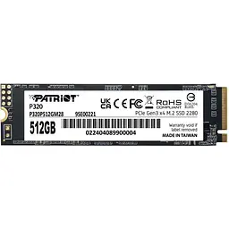 SSD накопичувач Patriot P320 512 GB (P320P512GM28)