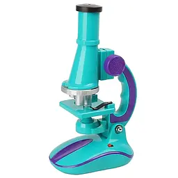 Дитячий мікроскоп SK 0006(Turquoise) світло, 19,5 см, 2 пробірки, скло - мініатюра 2