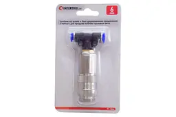 Трійник на шланг Intertool пневматичне швидкороз'ємне з'єднання 6 мм - мініатюра 4