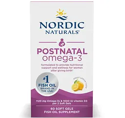 Postnatal Omega-3 Nordic Naturals 60 капсул