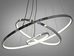 LED люстра Diasha MD9079-3HR-600+400+200 dimmer — сучасна підвісна модель з пультом і диммером - мініатюра 2
