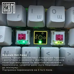 Клавіатура Epomaker Shadow-X Mulan White (SHX-W-M) - мініатюра 7