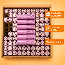 Акумулятори Samsung 35E 18650 3500 mAh Li-Ion 3.7V набір 7 штук, літій-іонна батарея для електроніки та акумуляторних збірок - мініатюра 5