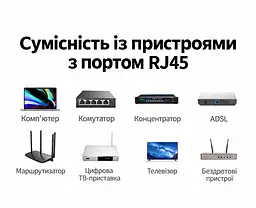 Мережева муфта для з’єднання кабелів Ethernet UGREEN NW116 два гнізда RJ45 на протилежних торцях потрібні два кабелі зі штекерами RJ45 до 1 Гбіт/с за умови підтримки гігабітного режиму всіма ланками мережі загальна довжина кабельної лінії до 100 м сумісна з кабелями Cat 6 і Cat 5e засувки фіксують штекери металеве екранування від електромагнітних перешкод чорний (30837) - мініатюра 8