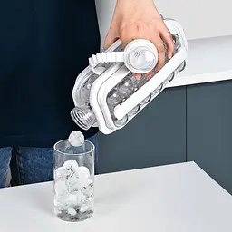 Силіконова форма для льоду ICE CUBE TRAY ∙ Складана пляшка – льодниця на 17 кульок - мініатюра 3