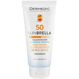 Засіб від засмаги Dermedic Sunbrella Baby Сонцезахисне молочко для дітей SPF50 100 мл (5901643170592)