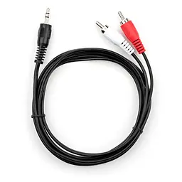 Кабель мультимедійний Jack 3.5mm M to 2xRCA 1.5 m Vinga (VCPDCJ35MRCA21.5BK) - мініатюра 1