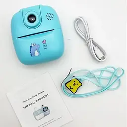 Дитячий фотоапарат моментального друку фотографій M4 Kids Print Camera Блакитний - мініатюра 4