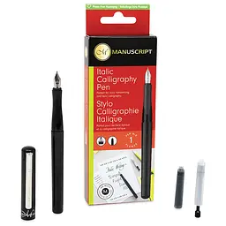 Набір для каліграфії Italic Calligraphy Pen Medium (перо чорний картридж конвертер) Manuscript - мініатюра 7