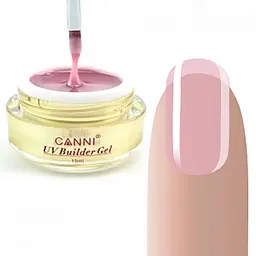 Конструюючий гель Canni 323 Natural Pink напівпрозорий 15 мл - мініатюра 2