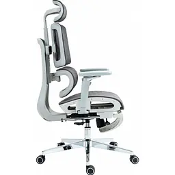 Офісне крісло GT Racer B-2450 White/Gray [121431] - мініатюра 7