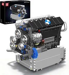 Конструктор двигун Mould King BMW  S55 Inline-6 Engine моторизований дитячий мотор 744 деталей - мініатюра 2