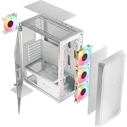 Корпус LogicConcept PORTOS MESH+GLASS ARGB White без БП (AT-PORTOS-20-0000000-0002) - мініатюра 8