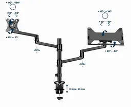 Кронштейн Gembird MA-DA-04 17-32" (VESA100х100) - мініатюра 10