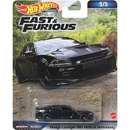 Колекційна модель машинки Hot Wheels Dodge Charger SRT Hellcat Widebody серії Форсаж чорна (HNW46/HNW50) - мініатюра 2