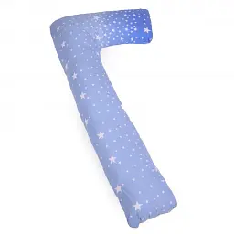 Подушка для вагітних та відпочинку MirSon Г-подібна №5010 Color Line Milky Way 140х40х20 см блакитна (2200010969610) - мініатюра 2