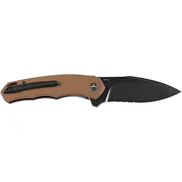 Ніж Cimmerian Knives C1 Black Blade Half Serrated N690 Brown - мініатюра 2