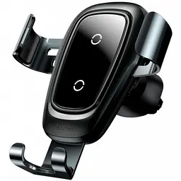 Автомобільний тримач холдер з БЗУ Baseus Metal Wireless Fast Charger Gravity Car Mount Air Outlet Type