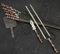 Набір шампурів "Асгард" в шкіряному кейсі 8 предметів - мініатюра 2