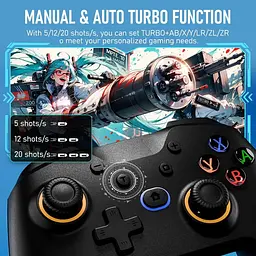 Контролер Bluetooth Switch Pro для Switch/Lite/OLED з джойстиком Hall Effect, Cool RGB Ligh контролер перемикача оновлення Diswoe - мініатюра 7