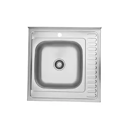 Кухонна мийка Kroner KRP Satin - 6060L (0,6 мм) (CV022823)