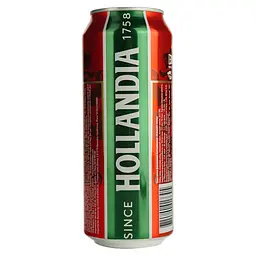Пиво Hollandia Strong, світле, фільтроване, 7,5%, з/б, 0,5 л - мініатюра 2