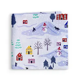 Пелюшки муслінові Cosas Snowman 75x75 см, блакитні - мініатюра 2