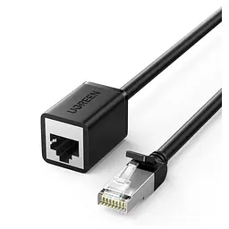 Патч-корд 2м, F/UTP Cat 6 Ethernet RJ45 Extension Male/Female Patch Cords NW112 Black Ugreen (11281)