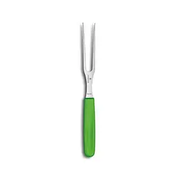 Кухонна виделка Victorinox Carving Flat 15см з зел. ручкою