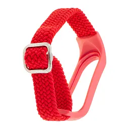 Ремінець Braided Buckle Enhanced Mi Band 3/4/5/6/7 Red - мініатюра 2