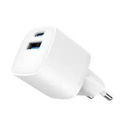 Зарядний пристрій Gembird 1xUSB-C PD20W + 1xUSB QC3.0 white (TA-UC-PDQC20-W-01) - мініатюра 5