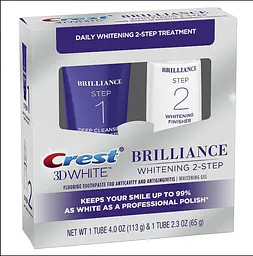 Відбілююча система для зубів Crest 3D White Brilliance Whitening 2 Step 113 g + 65 g