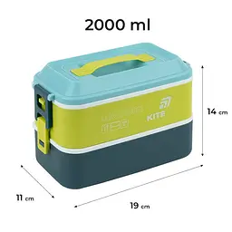 Ланчбокс подвійний Kite з наповненням синій 2 л (K25-1184-2) - мініатюра 6
