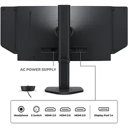 Монітор TFT 24.1 BenQ ZOWIE XL2566X+, 400Гц, HDMI 2.0 x3, DP 1.4, DyAc 2, HAS, Pivot, темно-сірий - мініатюра 4