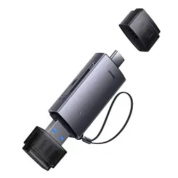 Кардридер USB Lite, Grey, Type-C / USB 3.0 - microSD / SD (WKQX060113) Baseus teh0028488 - мініатюра 4