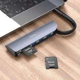 Перехідник карт пам'яті Hoco TF to SD card holder HB22 6931474749321 - мініатюра 7