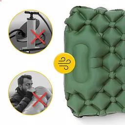 Надувний килимок (каремат) Mountain Goat 190 x 58 x 5 см з вбудованим насосом MG0010 Navy Green (P-5905973400909) - мініатюра 7