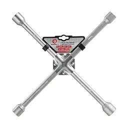 Ключ балонний хрестовий укріплений 16" 406мм 16мм 17 19 21 22 мм INTERTOOL HT-1597