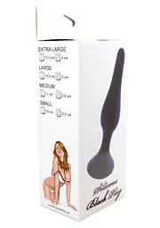 Анальна пробка - Silicone Black Plug XL - мініатюра 6