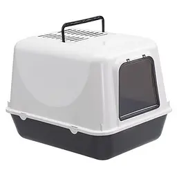 Закритий туалет для котів Ferplast Clear Cat 20 чорний 55x40x38 см 72053199 - мініатюра 2